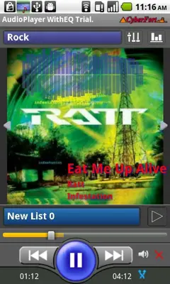 Audio Player WithEQ Trial android App screenshot 1