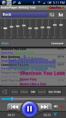 Audio Player WithEQ Trial android App screenshot 3